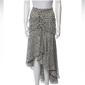 Veronica Beard Silk MIDI Skirt Hi Low Size 6/M